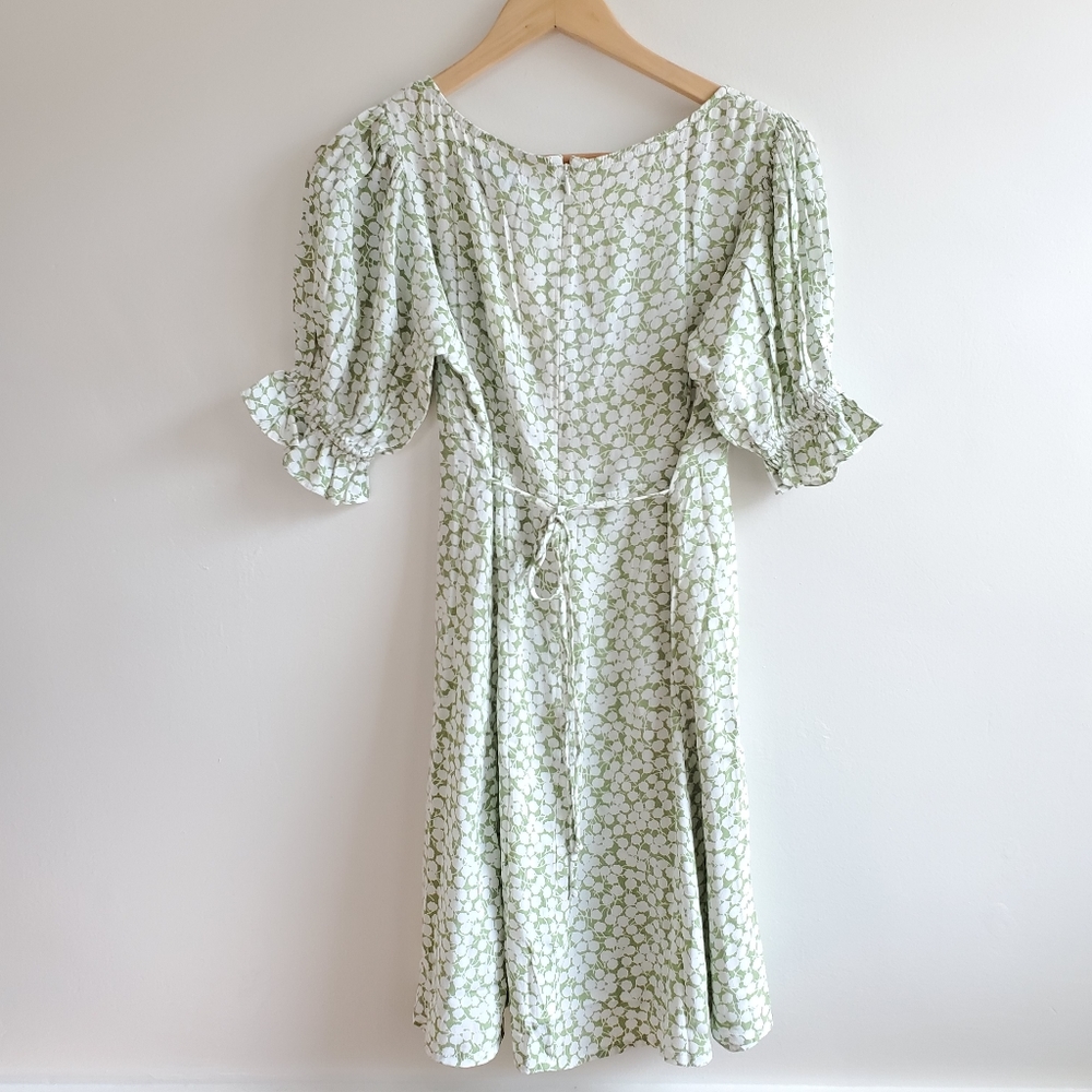 Faithfull The Brand La Barben Bella Floral Avocado Green Mini Dress NWT - Picture 11 of 14